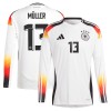 Camisola Alemanha Muller 13 Manga Comprida Homen Equipamento 1ª Euro 2024